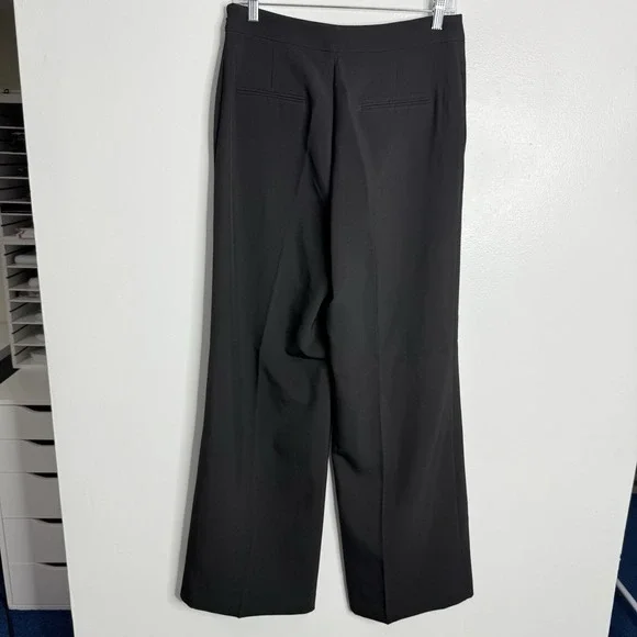 NWOT Ann Taylor The Wide Leg Pant in Fluid Crepe Black Size 4 Workwear - Picture 3 of 10